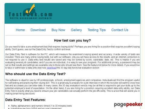 Data Entry Test 2004