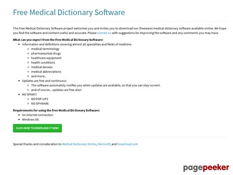 Free Medical Dictionary